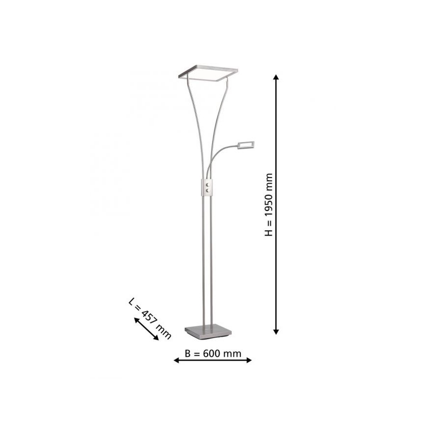 Leuchten Direkt 11722-55 - Aptumšojama LED lampa MARIAN LED/33,5W/230V + LED/3,6W