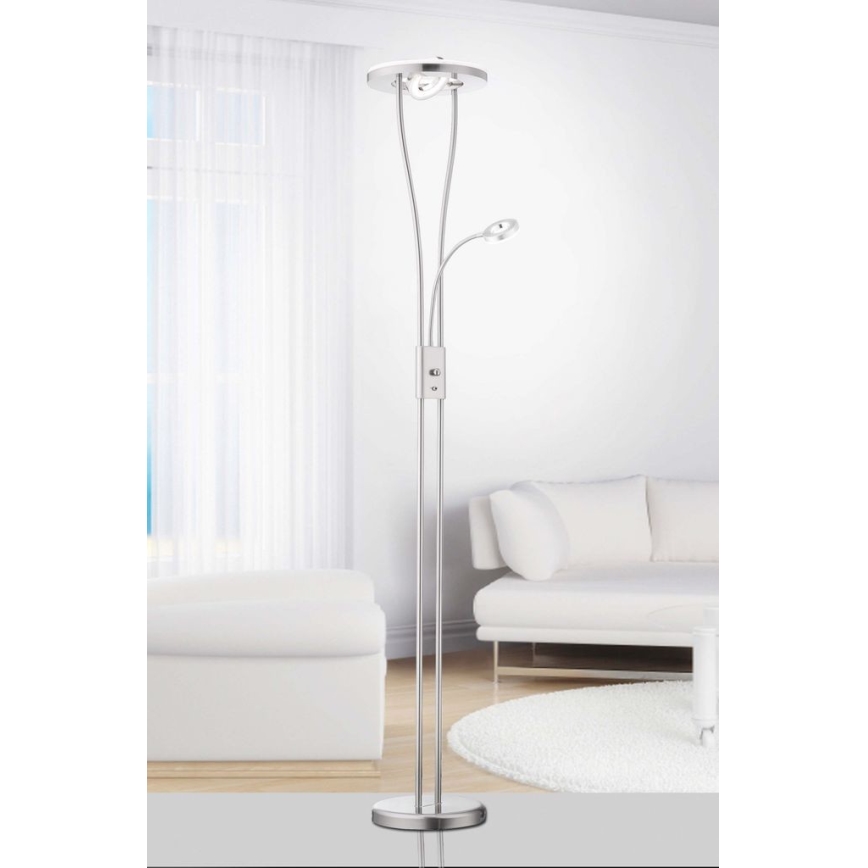 Leuchten Direkt 11778-55 - LED Aptumšojama grīdas lampa HELIA LED/16,8W/230V + 2xLED/3,8W