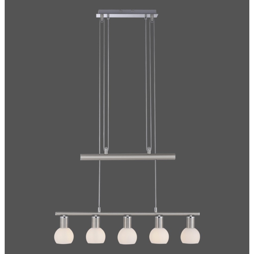Leuchten Direkt 11939-55 - Lustra ar auklu BENEDIKT 5xE14/40W/230V