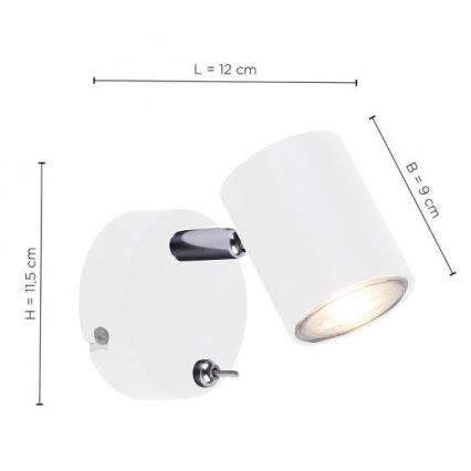 Leuchten Direkt 11941-16 - LED Sienas starmetis TARIK 1xGU10/5W/230V