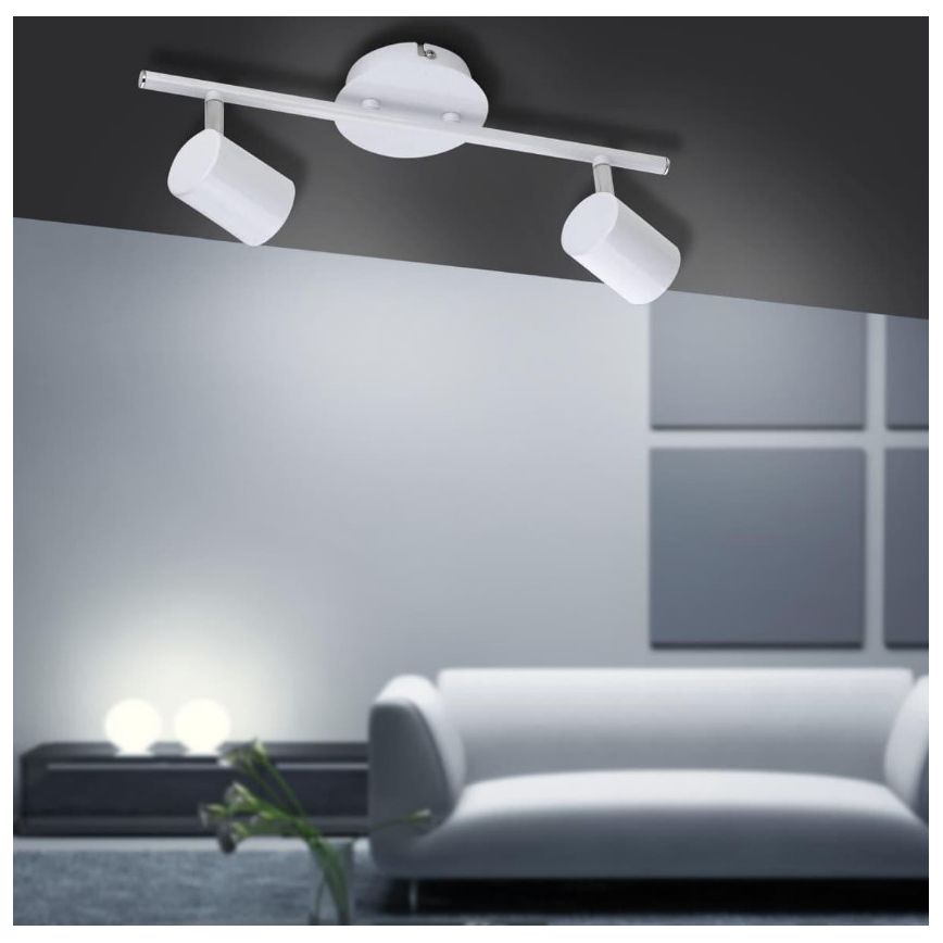Leuchten Direkt 11942-16 - LED Starmetis TARIK 2xGU10/5W/230V balts