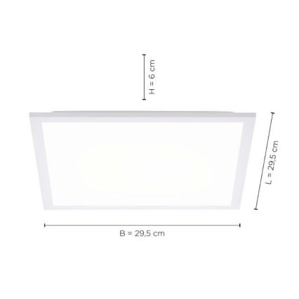 Leuchten Direkt 12200-16 - LED Griestu gaismeklis FLAT LED/17W/230V