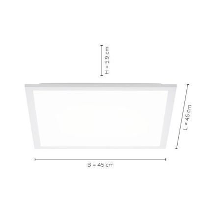 Leuchten Direkt 12201-16 - LED Griestu gaismeklis FLAT LED/22W/230V