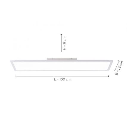 Leuchten Direkt 12204-16 - LED Virsapmetuma panelis FLAT LED/24W/230V