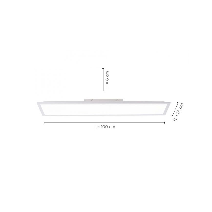 Leuchten Direkt 12204-16 - LED Virsapmetuma panelis FLAT LED/24W/230V