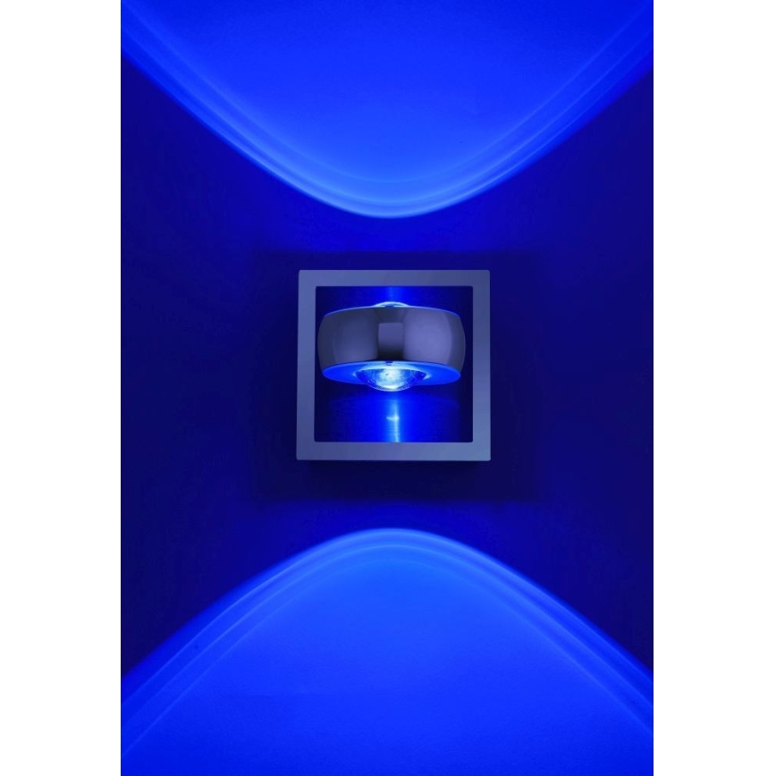 Leuchten Direkt 12471-55 -LED RGBW Aptumšojams sienas starmetis OPTI LED/6W/230V 2700-5000K + tālvadības pults