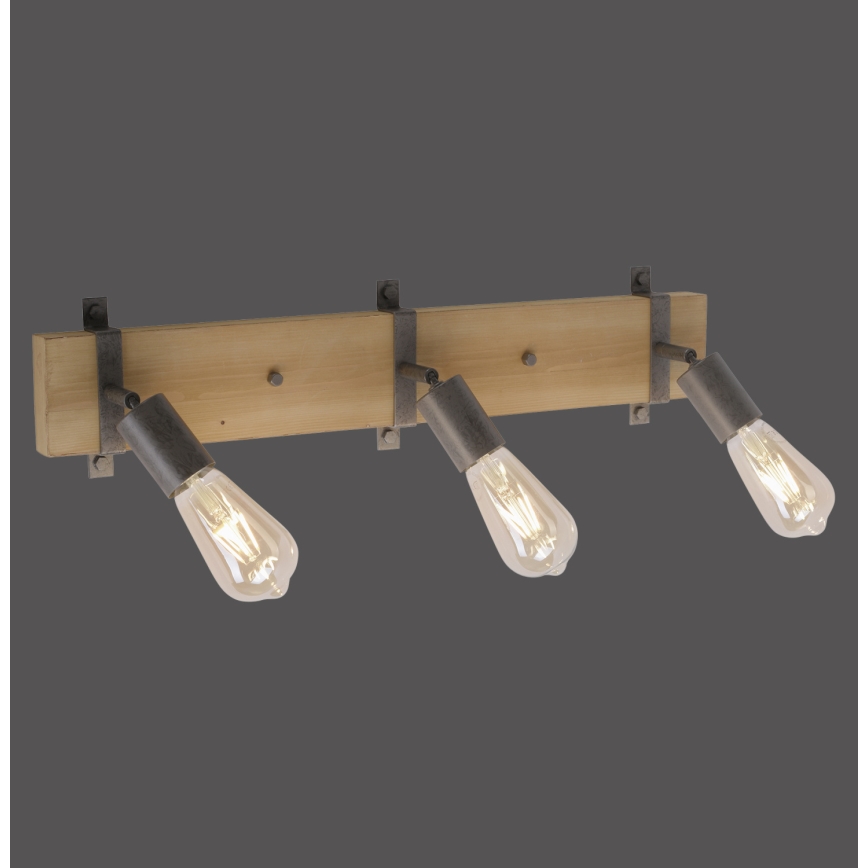 Leuchten Direkt 13473-79 - Sienas starmetis SLAT 3xE27/40W/230V