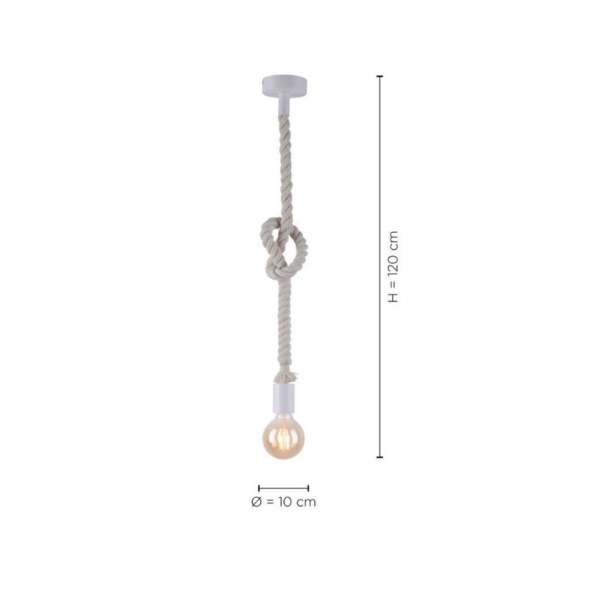 Leuchten Direkt 13572-16 - Lustra ar auklu DIY 1xE27/10W/230V balta