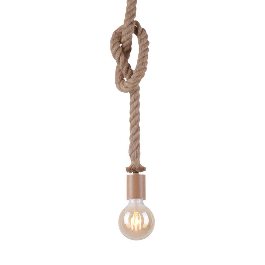Leuchten Direkt 13572-79 - Lustra ar auklu DIY 1xE27/10W/230V brūna