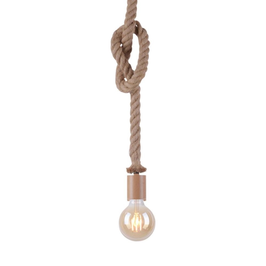 Leuchten Direkt 13572-79 - Lustra ar auklu DIY 1xE27/10W/230V brūna