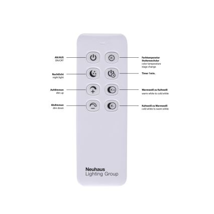 Leuchten Direkt 14017-55 - LED Aptumšojams griestu gaismeklis IVEN 2xLED/20W/230V + Tālvadības pults