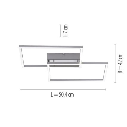 Leuchten Direkt 14018-55 - LED Aptumšojama pieliekama lustra IVEN 2xLED/15W/230V