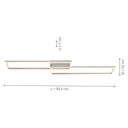 Leuchten Direkt 14023-55 - LED Aptumšojama virsapmetuma lustra IVEN 2xLED/15,1W/230V