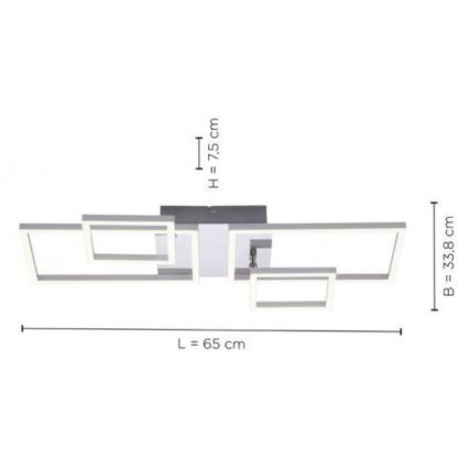 Leuchten Direkt 14030-55 - LED Virsapmetuma lustra IVEN 2xLED/12W/230V + 2xLED/5,5W