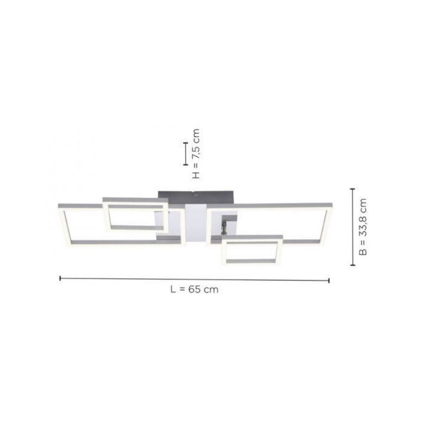 Leuchten Direkt 14030-55 - LED Virsapmetuma lustra IVEN 2xLED/12W/230V + 2xLED/5,5W