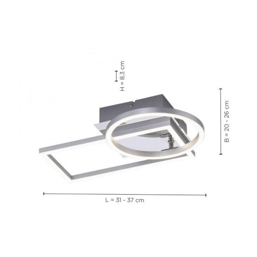 Leuchten Direkt 14031-55 - LED Griestu gaismeklis IVEN LED/18W/230V