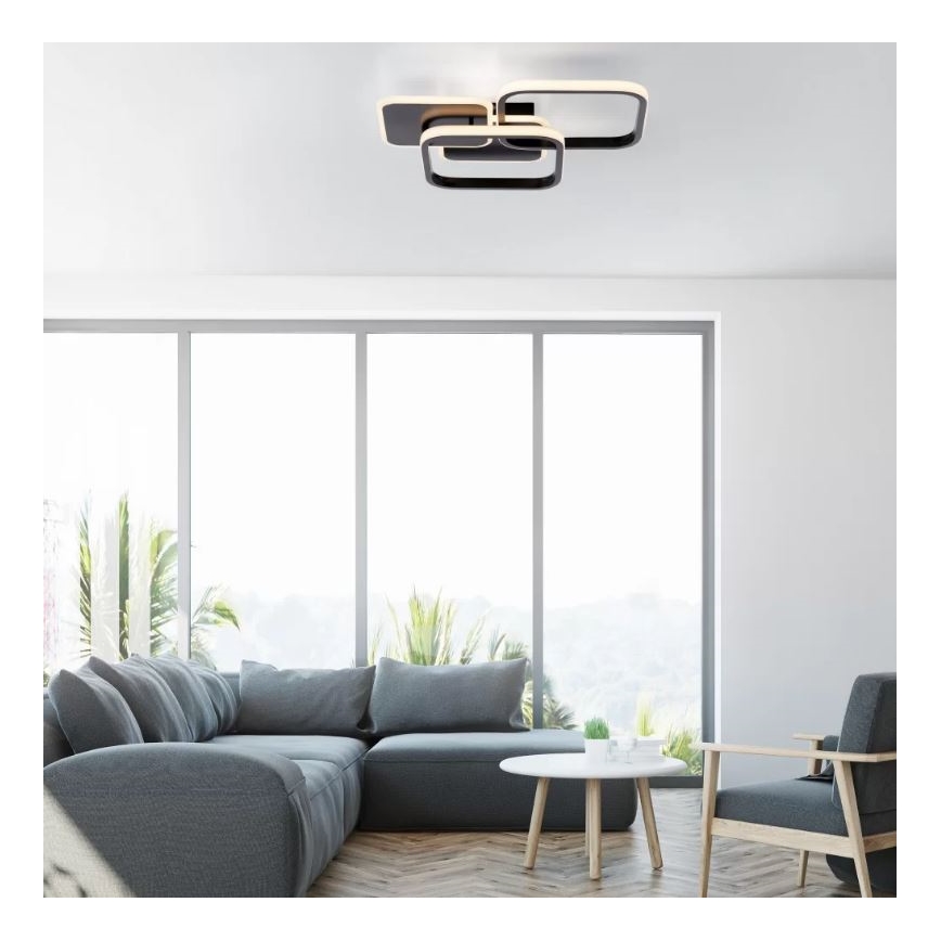 Leuchten Direkt 14117-18 - LED Griestu lampa SEVENT LED/36W/230V melna