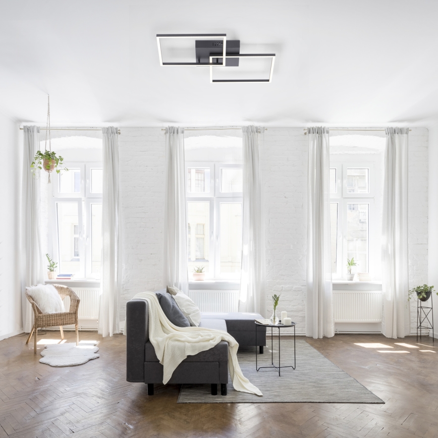 Leuchten Direkt 14141-18 - LED Aptumšojams griestu gaismeklis IVEN 2xLED/13,5W/230V + tālvadības pults