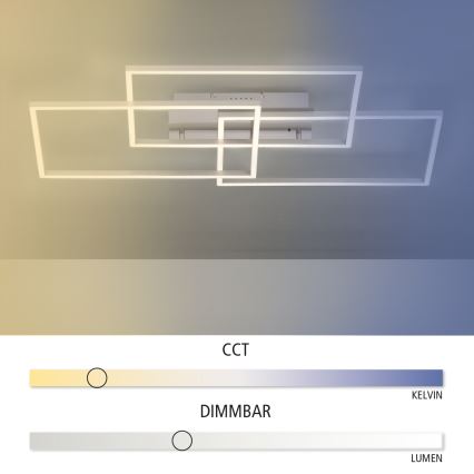 Leuchten Direkt 14150-55 - LED Aptumšojams griestu gaismeklis IVEN 3xLED/13W/230V + tālvadības pults