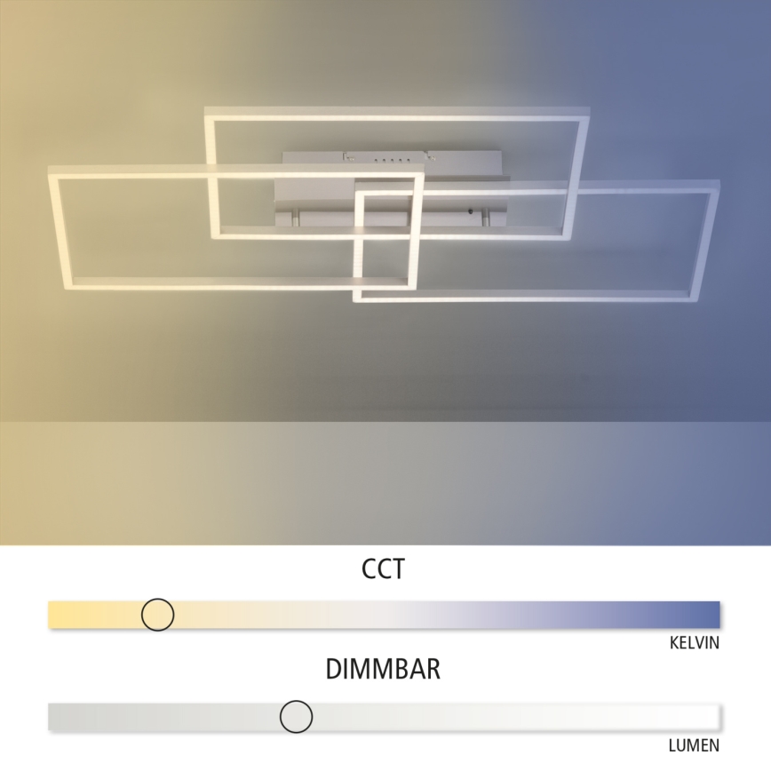 Leuchten Direkt 14150-55 - LED Aptumšojams griestu gaismeklis IVEN 3xLED/13W/230V + tālvadības pults