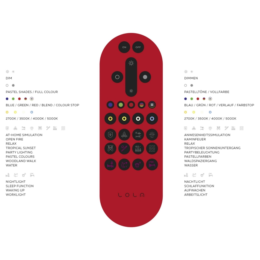 Leuchten Direkt 14281-16 - LED RGB Aptumšojams griestu gaismeklis NAOMI LED/51,8W/230V Tuya + tālvadības pults