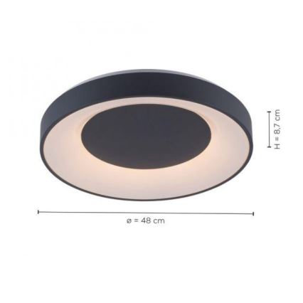 Leuchten Direkt 14346-18 -LED RGB Aptumšojams griestu gaismeklis ANIKA LED/26,5W/230V Tuya 2700-5000K + tālvadības pults