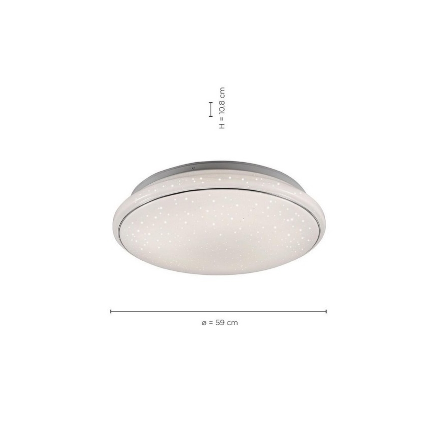 Leuchten Direkt 14366-16 - LED Aptumšojams griestu gaismeklis JUPITER LED/40W/230V 3000-5000K + tālvadības pults