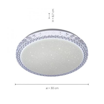 Leuchten Direkt 14370-00 - LED Aptumšojams griestu gaismeklis FRIDA LED/12W/230V