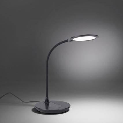 Leuchten Direkt 14416-18 - LED Aptumšojama skārienvadāma galda lampa ar bezvadu lādētāju ASTRID LED/5W/230V 3000/4000/5500K + USB