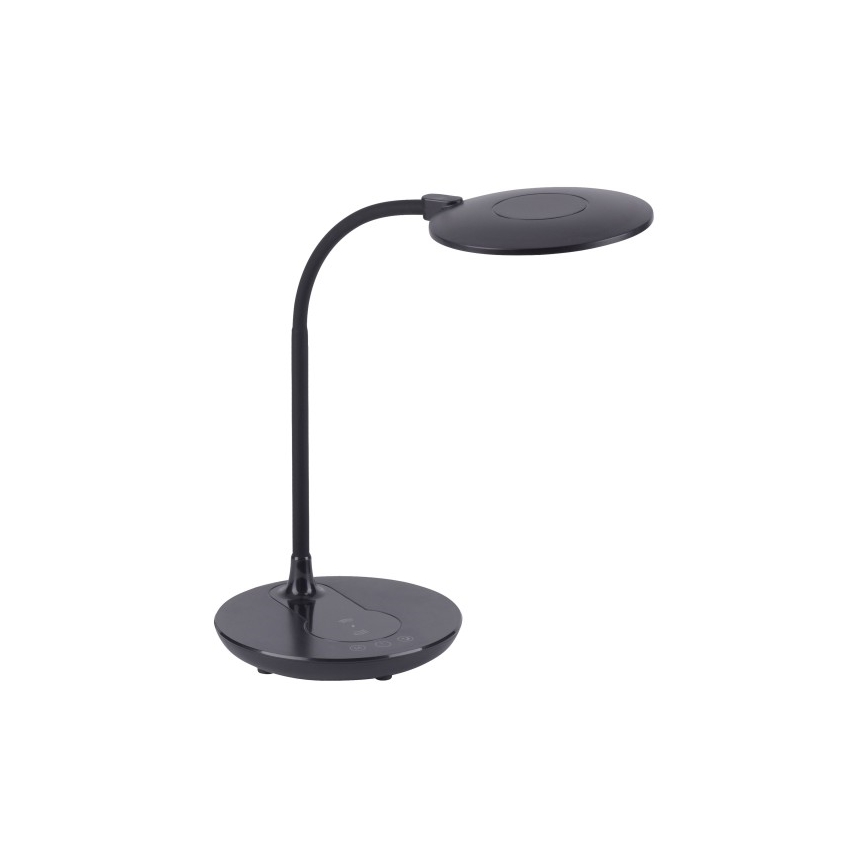 Leuchten Direkt 14416-18 - LED Aptumšojama skārienvadāma galda lampa ar bezvadu lādētāju ASTRID LED/5W/230V 3000/4000/5500K + USB