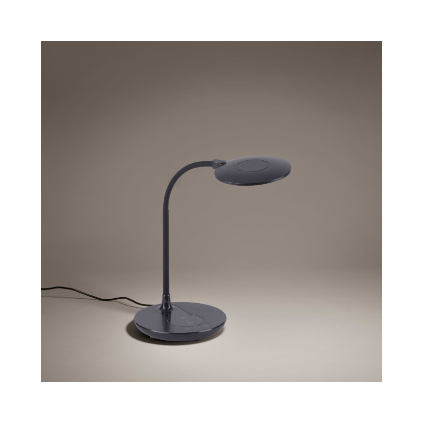 Leuchten Direkt 14416-18 - LED Aptumšojama skārienvadāma galda lampa ar bezvadu lādētāju ASTRID LED/5W/230V 3000/4000/5500K + USB