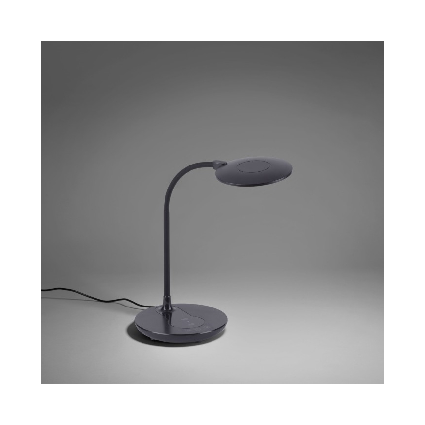 Leuchten Direkt 14416-18 - LED Aptumšojama skārienvadāma galda lampa ar bezvadu lādētāju ASTRID LED/5W/230V 3000/4000/5500K + USB