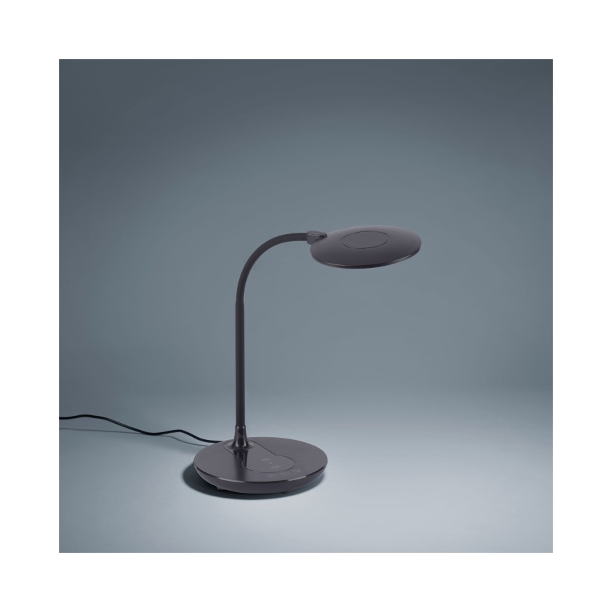 Leuchten Direkt 14416-18 - LED Aptumšojama skārienvadāma galda lampa ar bezvadu lādētāju ASTRID LED/5W/230V 3000/4000/5500K + USB