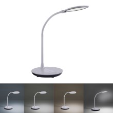 Leuchten Direkt 14416-18-LED Aptumšojama skārienvadāma galda lampa ar bezvadu lādētāju ASTRID LED/5W/230V 3000/4000/5500K + USB