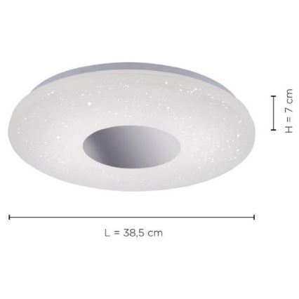 Leuchten Direkt 14422-17 - LED Vannas istabas griestu gaismeklis ar sensoru LAVINIA LED/18W/230V IP44