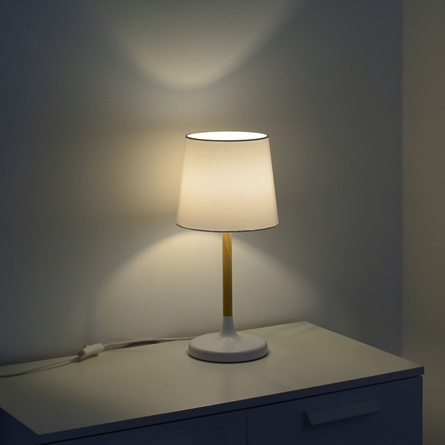 Leuchten Direkt 14423-16 - Galda lampa NIMA 1xE14/40W/230V balta