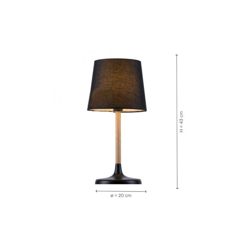 Leuchten Direkt 14423-18 - Galda lampa NIMA 1xE14/40W/230V melna
