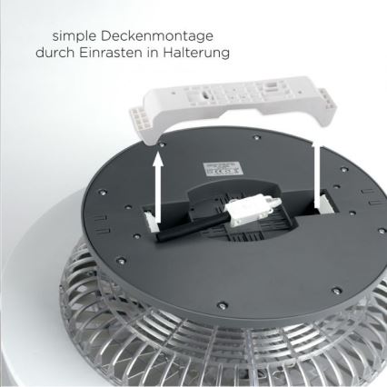 Leuchten Direkt 14645-55 - LED Lampa ar ventilatoru LEONARD LED/27W/230V