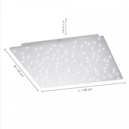 Leuchten Direkt 14671-55 - LED Aptumšojams griestu gaismeklis SPARKLE LED/18W/230V 2700-5000K + tālvadības pults