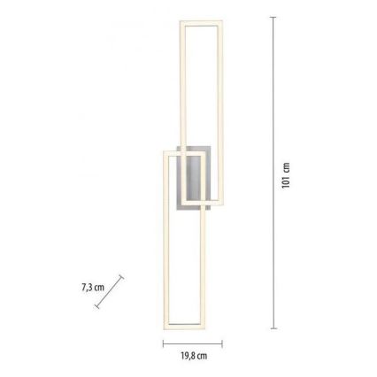 Leuchten Direkt 14691-55 - LED Aptumšojama virsapmetuma lustra IVEN 2xLED/18W/230V