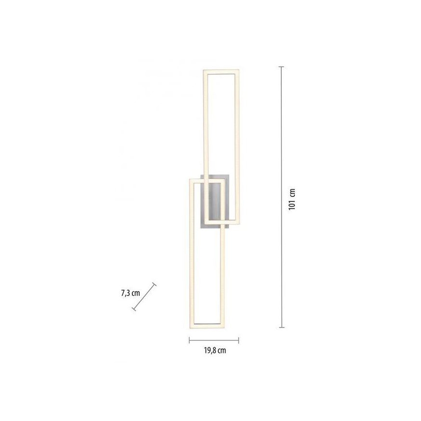 Leuchten Direkt 14691-55 - LED Aptumšojama virsapmetuma lustra IVEN 2xLED/18W/230V