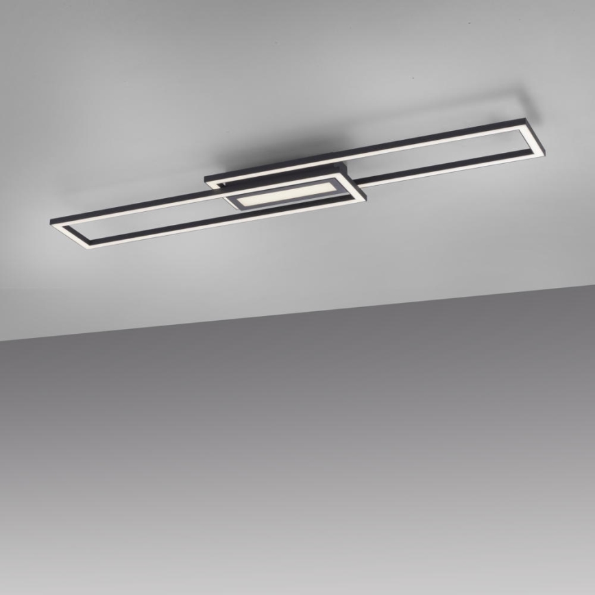 Leuchten Direkt 14696-18 - LED Aptumšojama virsapmetuma lustra ASMIN LED/45W/230V melna