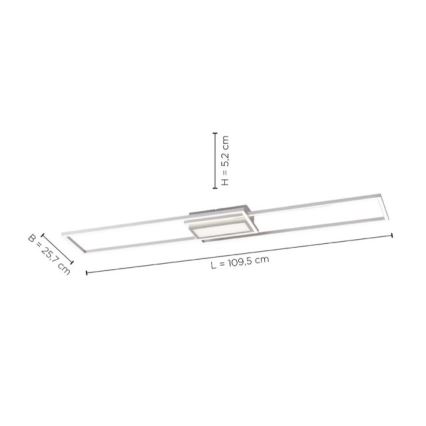 Leuchten Direkt 14711-55 - LED Aptumšojams griestu gaismeklis ASMIN LED/42W/230V 3000-5000K + tālvadības pults