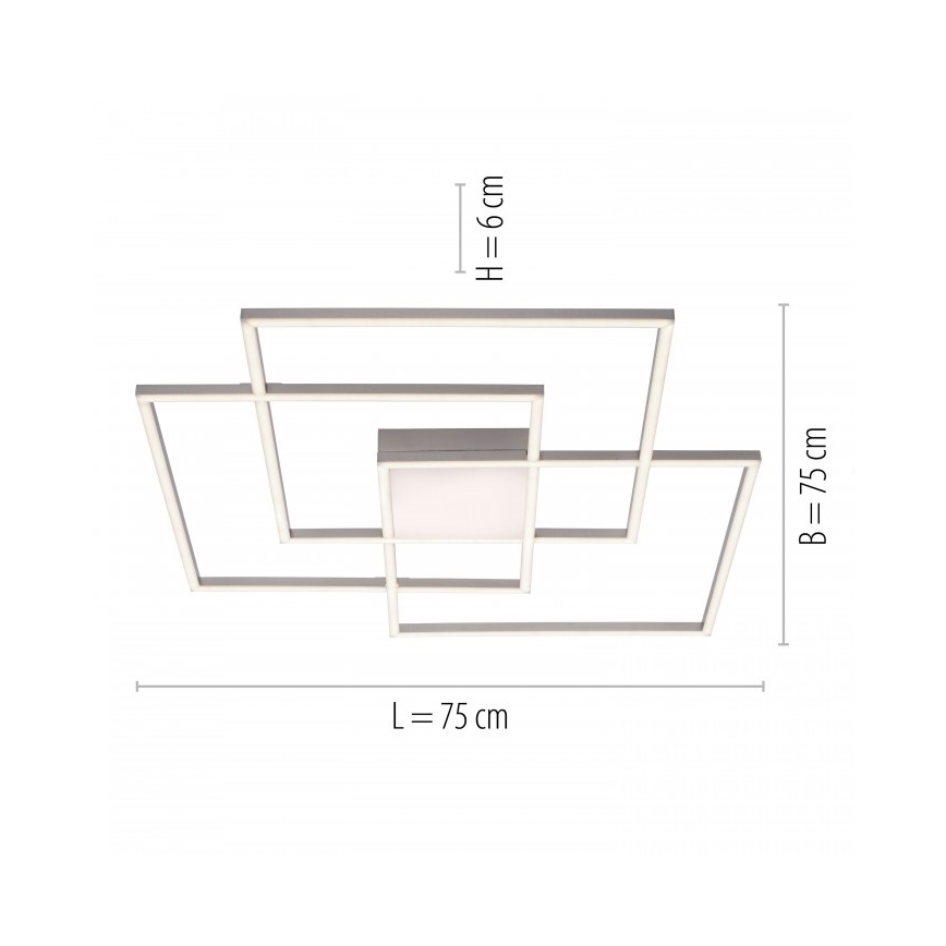 Leuchten Direkt 14713-55 - LED Aptumšojama virsapmetuma lustra ASMIN LED/45W/230V 3000-5000K + tālvadības pults
