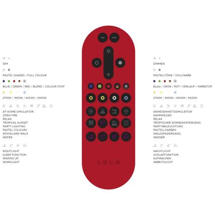 Leuchten Direkt 14742-16 - LED RGB Aptumšojams griestu gaismeklis JUPI LOLASMART LED/18W/230V Tuya 2700-5000K + tālvadības pults