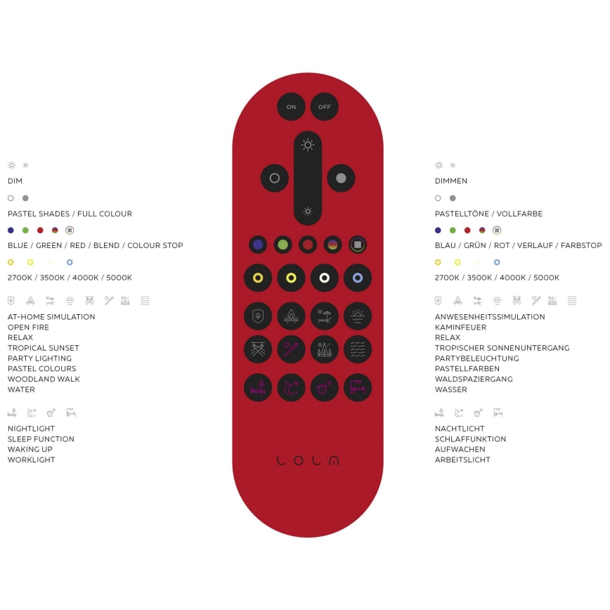 Leuchten Direkt 14742-16 - LED RGB Aptumšojams griestu gaismeklis JUPI LOLASMART LED/18W/230V Tuya 2700-5000K + tālvadības pults