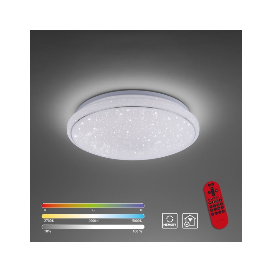 Leuchten Direkt 14743-16 - LED RGB Aptumšojams griestu gaismeklis JUPI LED/28W/230V Tuya 2700-5000K + tālvadības pults