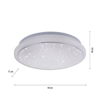 Leuchten Direkt 14743-16 - LED RGB Aptumšojams griestu gaismeklis JUPI LED/28W/230V Tuya 2700-5000K + tālvadības pults