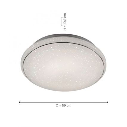 Leuchten Direkt 14744-16 - LED RGB Aptumšojams griestu gaismeklis JUPI LOLASMART LED/32W/230V + tālvadības pults