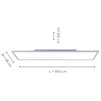 Leuchten Direkt 14753-21 -  LED Virsapmetuma panelis FLAT LED/22W/230V